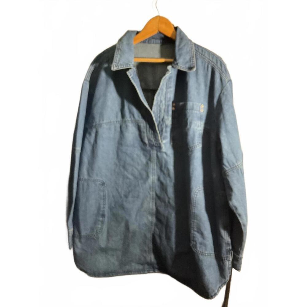 Woman's classic Denim tunic with Side Pockets - Comfortable and Stylish 1X- 2X
